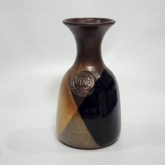 Robert Maxwell 7.5"  VINO Pottery Craft Decanter With 3 Cups Midcentury Modern - Picture 6 of 12